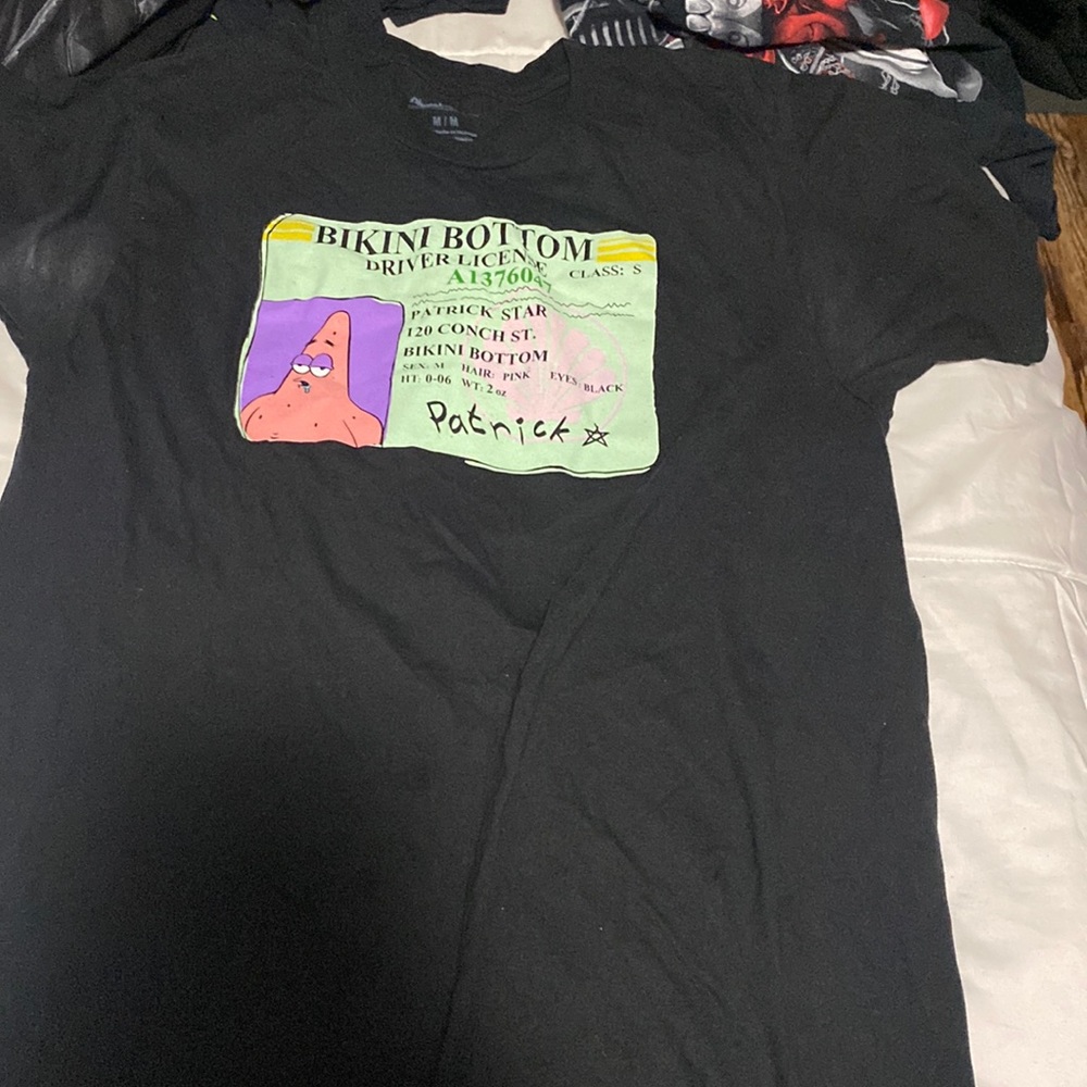 Patrick Nickelodeon driver license shirt